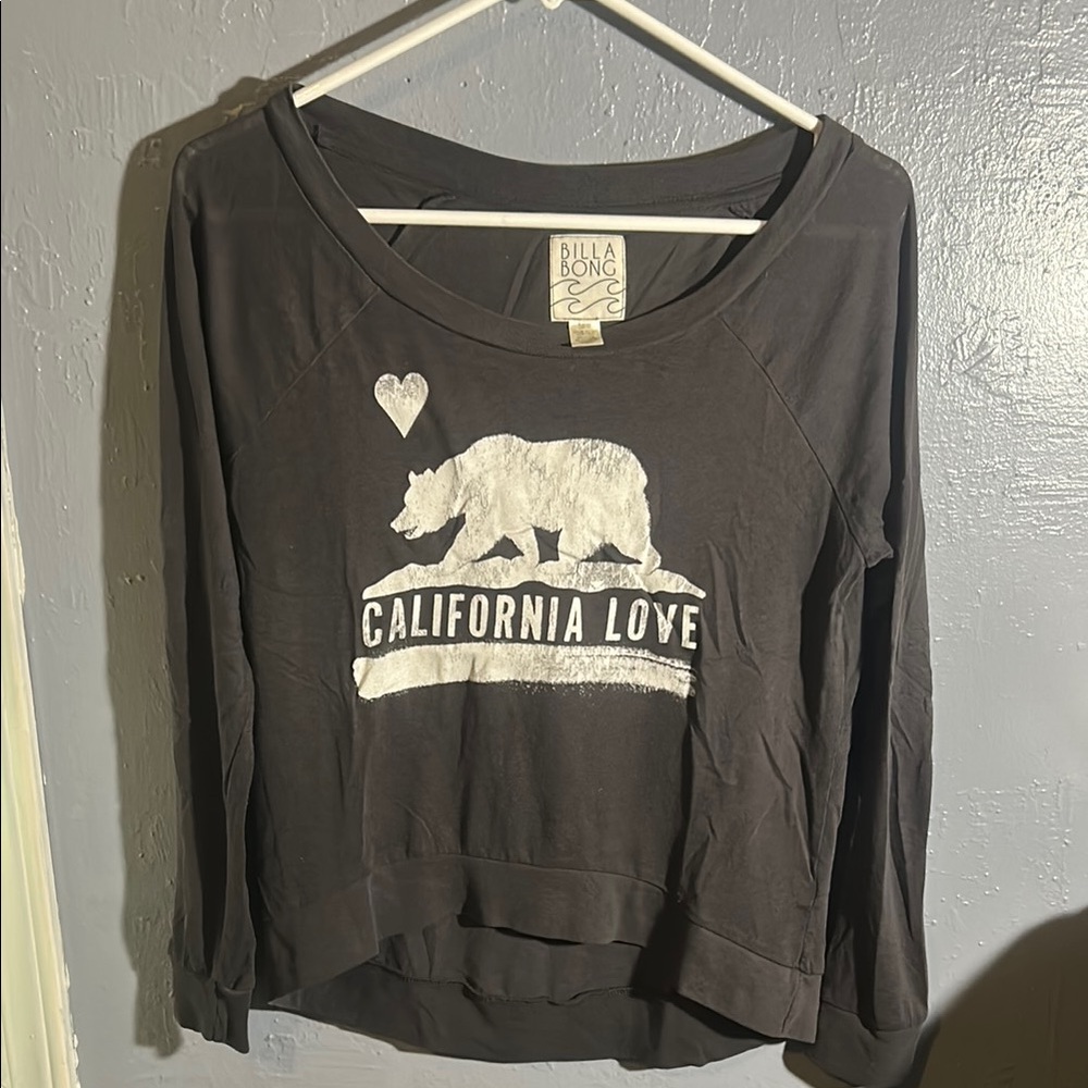 Billabong Women's Charcoal California Love Long Sleeve Tee